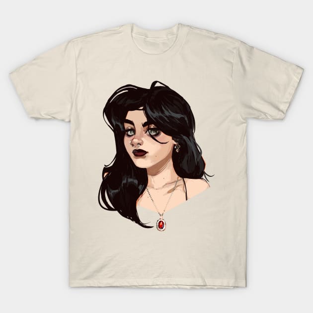 Goth Girl T-Shirt by Digital Magician